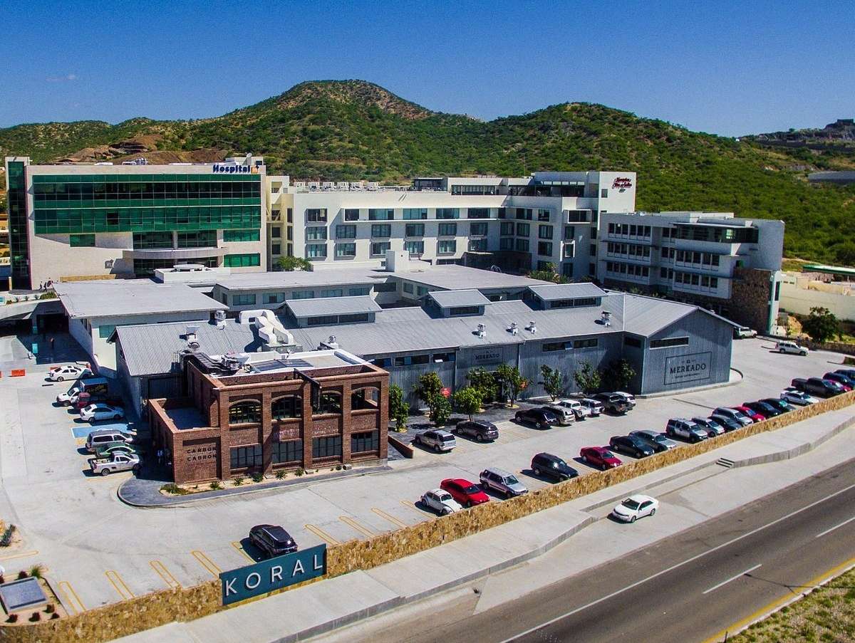 Aerial view of Koral Plaza in San José del Cabo